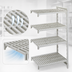 Thumbnail image #4 for Cambro Camshelving Premium 4-Tier Vented Add-On Polymer Shelving Unit, 24 x 36 x 72 Inches, Speckled Gray