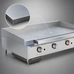 Thumbnail image #3 for Uniworld Foodservice Equipment UPGG-48E 48-Inch Countertop Gas Griddle, 3/4-Inch Smooth Steel Plate, Manual Controls
