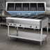 Thumbnail image #3 for Vollrath ServeWell® 5-Well Stainless Steel Hot Food Table with Open Base, Plate Shelf, and Cutting Board
