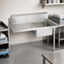 Thumbnail image #3 for BK Resources Straight Soiled Dishtable with Right Sink, 48 Inch Wide, 10 Inch Backsplash