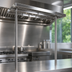 Thumbnail image #3 for John Boos Cucina Grande 48-Inch Table-Mounted Stainless Steel Pot Rack with 12 Hooks