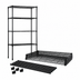 Thumbnail image #3 for Quantum 42-Inch Wide x 24-Inch Deep x 63-Inch High Black Epoxy Wire Shelving Starter Kit