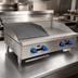 Thumbnail image #3 for Comstock-Castle Countertop Gas Char-Broiler/Griddle Combination, 36 in. Wide, 18 x 21 in. Sections, Lava Rock, 76,000 BTU