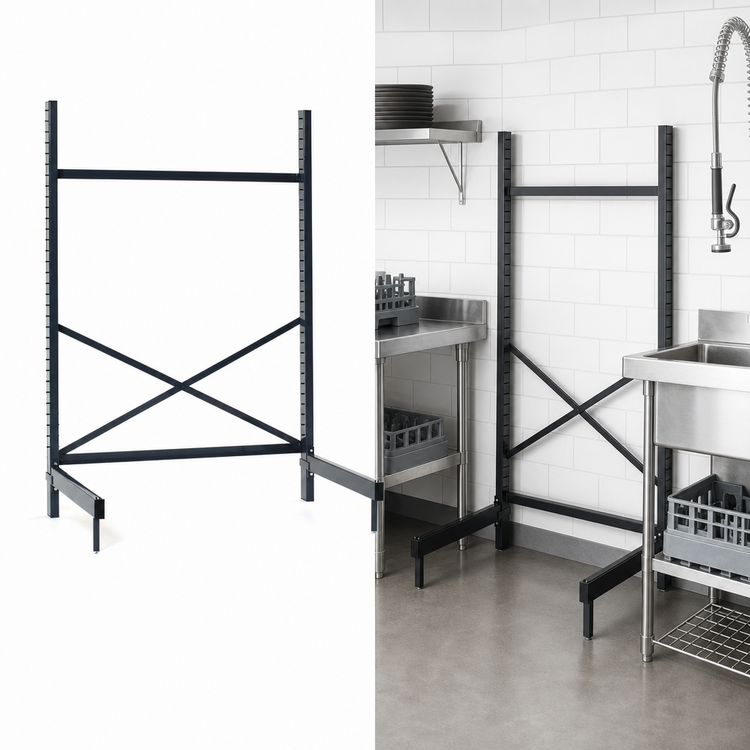 Product image #3 for Metro SmartLever Cantilevered Shelving Starter Kit for 54"W x 21"D Shelves