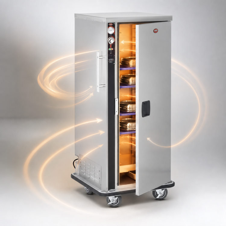 Product image #3 for Humi-Temp Heated Insulated Tray Delivery Cart with 1 Door and 15 Pairs of Fixed Slides