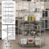 Thumbnail image #3 for Quantum 5-Sided 5-Shelf Chrome Plated Wire Shelving Starter Kit, 24 x 42 Inches