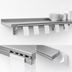 Thumbnail image #3 for 60-Inch Wall-Mounted Stainless Steel Shelf with Ticket Rail