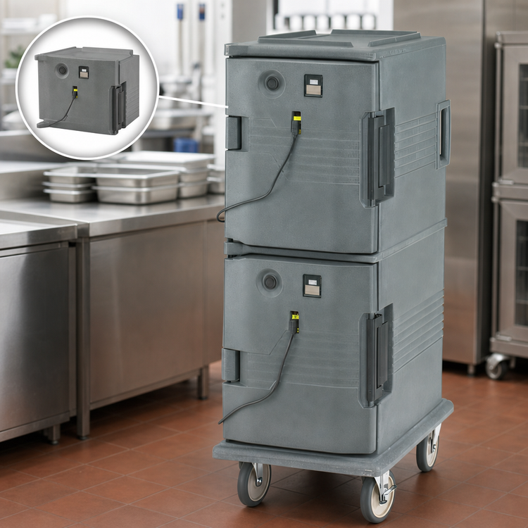 Product image #4 for Cambro Ultra Camcart® Heated Replacement Retrofit Top Door for UPCH800 Series Food Pan Carrier