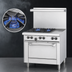 Thumbnail image #3 for Garland US Range U Series 36-Inch Gas Restaurant Range with 2 Open Burners, 24-Inch Griddle, and Standard Oven