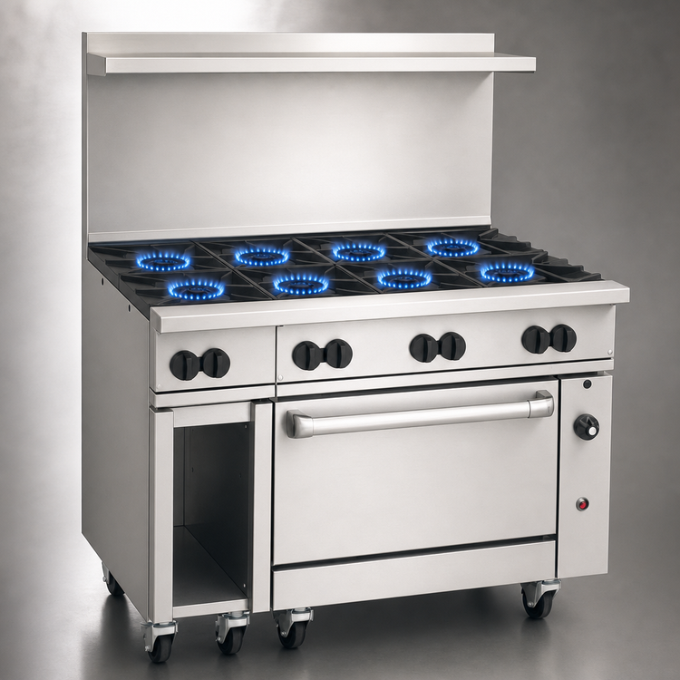 Product image #3 for Wolf Challenger XL 48-Inch Gas Restaurant Range with 8 Open Burners and Standard Oven