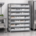 Thumbnail image #3 for Quantum Heavy-Duty Stationary Wire Shelving Unit with 7 Shelves and 24 Clear Bins, 36