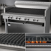 Thumbnail image #3 for Garland Cuisine Series 48-Inch Gas Charbroiler and Underfired Broiler with Open Storage Base
