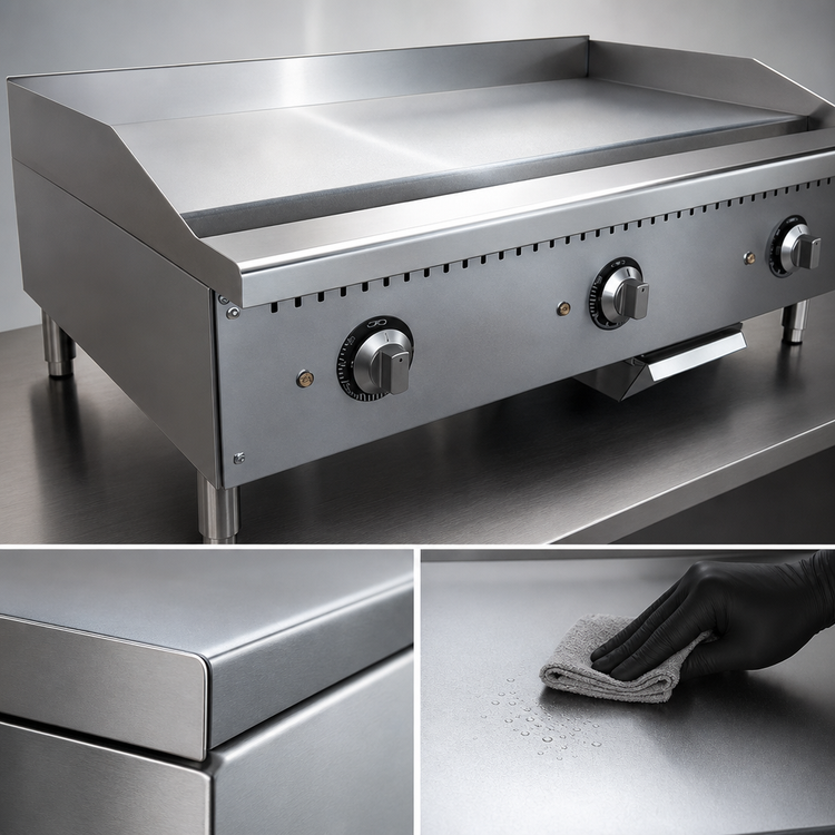 Product image #3 for Comstock-Castle CS-36EG-C 36-Inch Countertop Electric Griddle with Chrome-Coated Griddle Plate