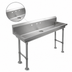 Thumbnail image #3 for John Boos PBMSHS-F1-6020 Freestanding Multi-Station Hand Wash Sink, 60 Inch x 19-5/8 Inch, 3 Faucet Holes