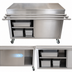 Thumbnail image #3 for BK Resources 72 Inch Stainless Steel Serving Counter with Sliding Door and Tray Shelf