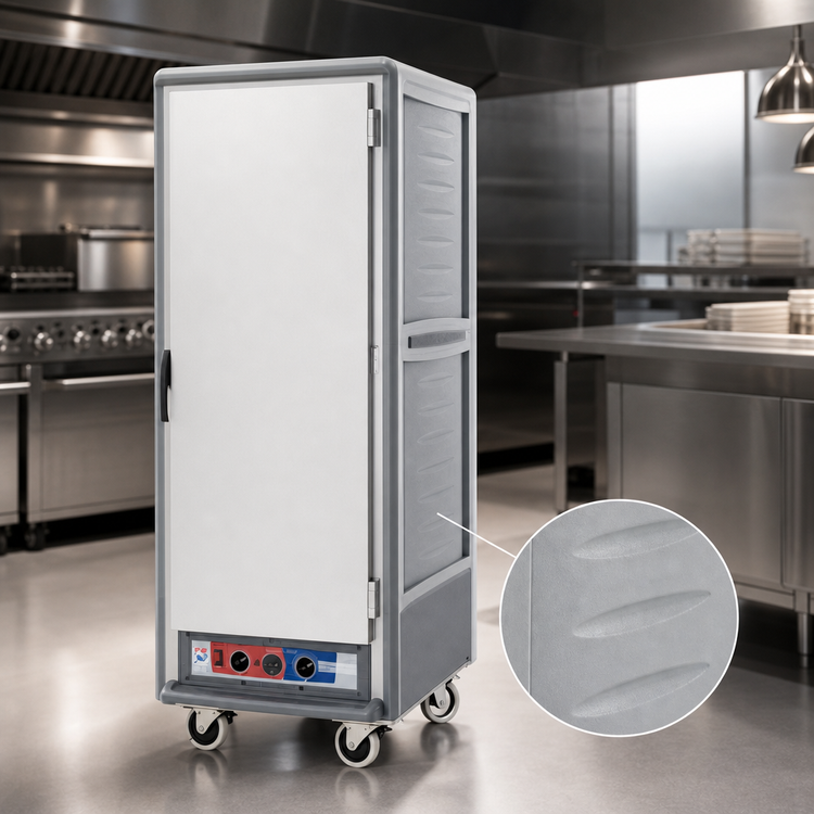 Product image #3 for Metro C5 3 Series Full-Height Mobile Heated Holding Cabinet, Lower Watt, Gray Insulation Armour, Solid Door, Fixed Wire Slides