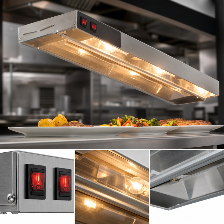 Product image #3 for Eagle Group RedHots 72-Inch Single Lighted Rod-Type Strip Heat Lamp with Remote, 208V