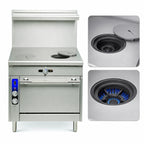 Thumbnail image #3 for Imperial (Middleby) Spec Series IHR-2FT-C 36-Inch Commercial Gas Range with Two French Tops and Convection Oven