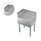 Thumbnail image #3 for Krowne Royal Series KR19-C24L Freestanding Stainless Steel Underbar Corner Drainboard, Left End Return, 24 x 19 x 36-1/2 in.