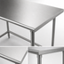 Thumbnail image #3 for Advance Tabco 84-Inch x 30-Inch 16-Gauge 304 Stainless Steel Work Table with Open Base and Crossrails