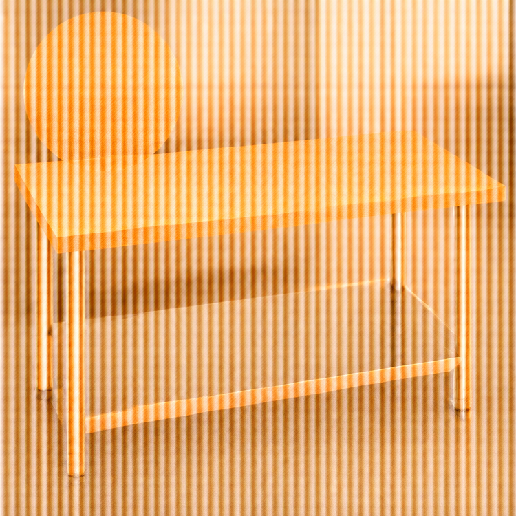 Product image #3 for Advance Tabco 84-Inch x 24-Inch Maple Top Bakers Table with Galvanized Base and Adjustable Undershelf