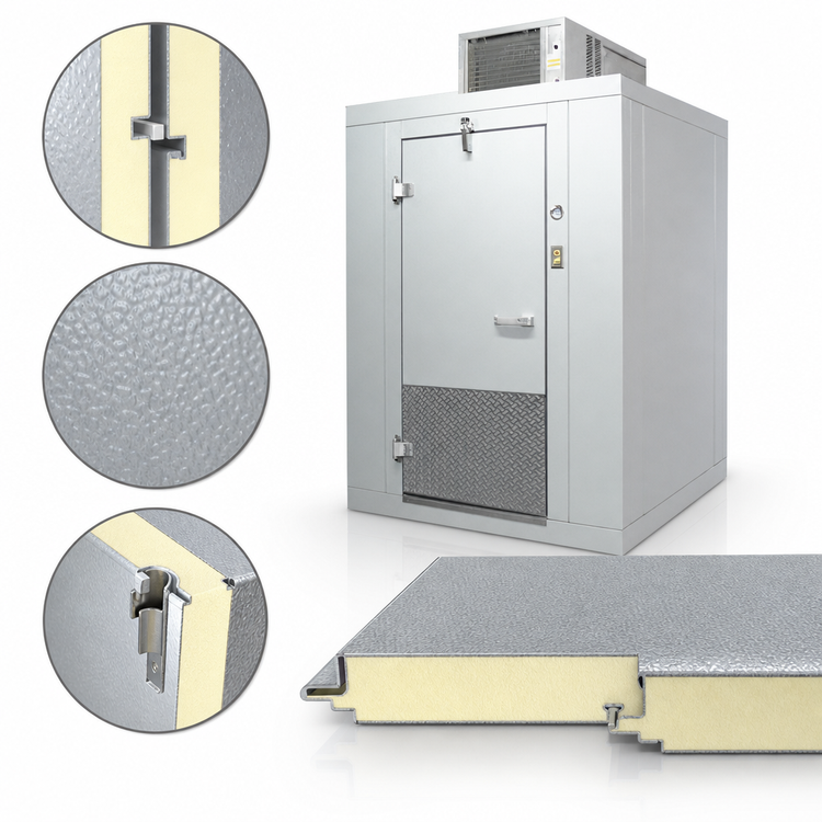 Product image #3 for Arctic Industries 10' x 8' Indoor Walk-In Cooler with Floor and Self-Contained Refrigeration