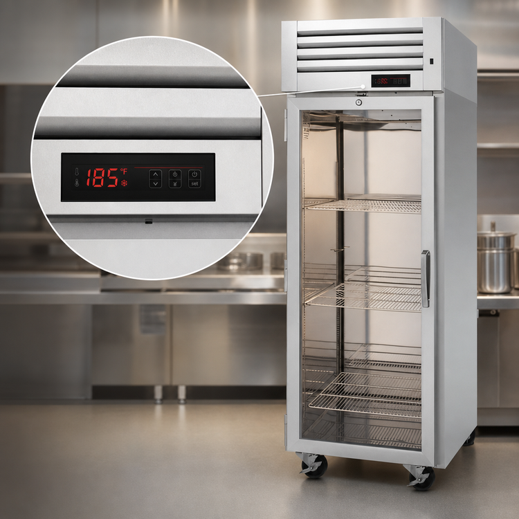 Product image #3 for Turbo Air PRO Series Reach-In Glass Door Heated Holding Cabinet, 1 Section, 25 Cu. Ft., 115V