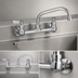 Thumbnail image #3 for Fisher 8-Inch Center Backsplash Faucet with 8-Inch Swing Spout and EZ Install Adapters