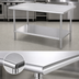 Thumbnail image #3 for 72 Inch x 36 Inch Stainless Steel Top Work Table with Adjustable Undershelf