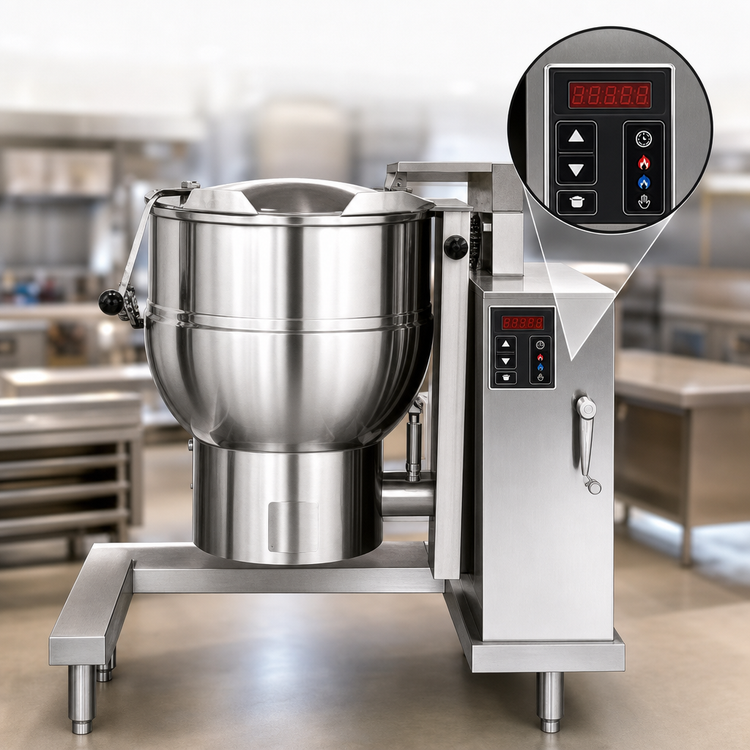 Product image #3 for Groen DH-60A 60-Gallon Gas Crank-Tilt Steam Jacketed Kettle with Advanced Digital Controls