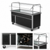 Thumbnail image #3 for Randell Custom & Serving Mobile Modular Refrigerated Cold Pan Serving Station with Open Base, 60 Inch, 4 Pan Capacity
