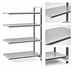 Thumbnail image #3 for Cambro Camshelving Elements XTRA 4-Tier Solid Stationary Add-On Polymer Shelving Unit, 21 x 36 x 64 Inches, Speckled Gray