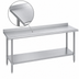 Thumbnail image #3 for Duke Deluxe 16-Gauge 300 Series Stainless Steel Work Table, 120-Inch x 24-Inch, with 1-1/8-Inch Riser