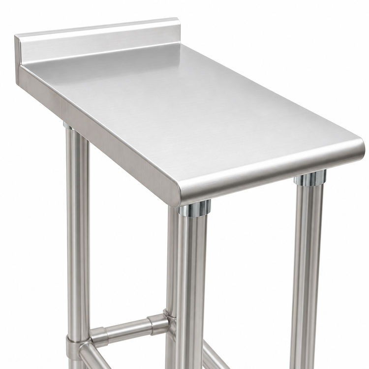 Product image #3 for Eagle Spec-Master 12 in. x 30 in. 14-Gauge Stainless Steel Filler Table with 1-1/2 in. Rear Upturn