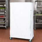 Thumbnail image #3 for Quantum CC187263WNV Wire Cart Cover, 72 x 18 x 63 Inches, 400 Denier White Nylon with Velcro Flap