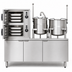 Thumbnail image #3 for Crown SCX-10-6-10 Two Compartment Steam Coil Convection Steamer with 6 & 10 Gallon Kettles