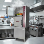 Thumbnail image #2 for Crown ECX-10-36 Two Compartment Electric Convection Steamer with 36-Inch Cabinet Base