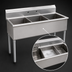 Thumbnail image #3 for Eagle Group Three-Compartment Utility Sink, 37-3/8