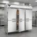 Thumbnail image #2 for Continental Refrigerator Designer Line DL3WE-SS-HD Extra Wide Three-Section Heated Holding Cabinet with Half-Doors