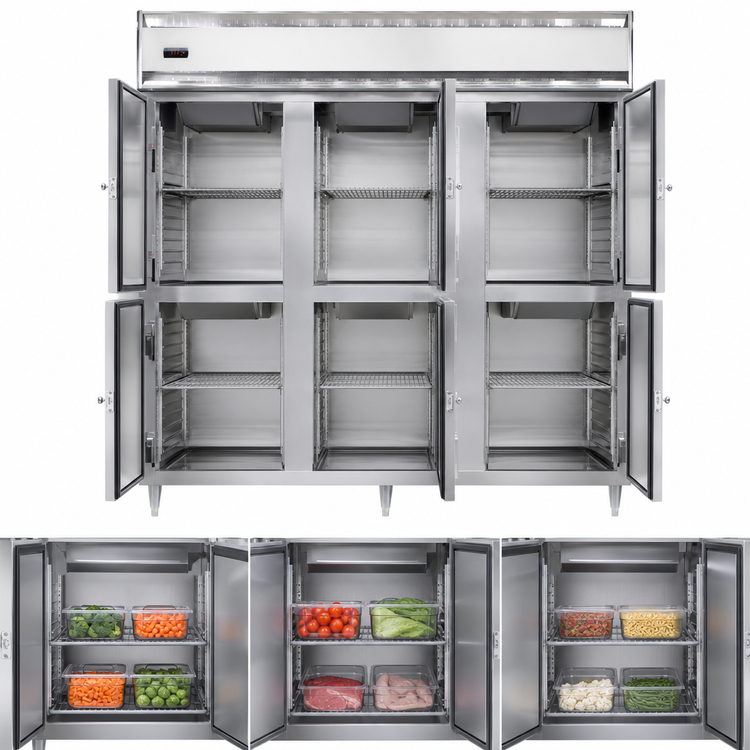 Product image #3 for Continental Refrigerator Designer Line DL3W-SA-PT-HD Three-Section Pass-Thru Heated Cabinet