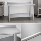 Thumbnail image #3 for Duke Manufacturing 314-3030-2R 30 x 30-Inch Square Stainless Steel Work Table with 1-1/8-Inch Riser and Galvanized Undershelf