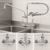 Thumbnail image #3 for T&S Brass B-0184 Wall Mount Pre-Rinse Unit with Add-On Faucet, 8-Inch Adjustable Centers, 12-Inch Swing Nozzle, and 1.15 GPM Spray Valve