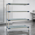 Thumbnail image #3 for MetroMax 4 All-Polymer Add-On Shelving Unit with 4 Open Grid Shelves, 54W x 21D x 74H