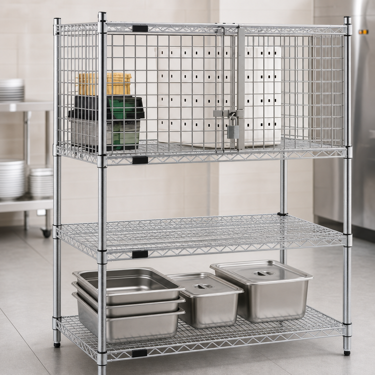 Product image #3 for Eagle Group Stainless Steel Security Enclosure Kit with Hinged Doors, 36 x 21 Inches