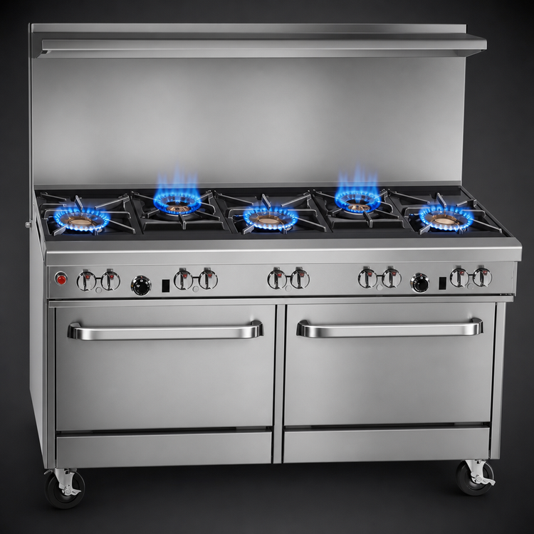Product image #3 for Southbend Ultimate 60-Inch Gas Restaurant Range with 5 Burners, 24-Inch Griddle/Broiler, and 2 Standard Ovens