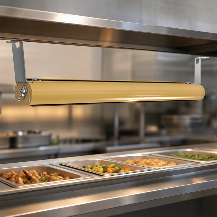 Product image #3 for Vollrath 78-Inch Single Unlighted Low Profile Strip Heat Lamp with Brass Powder Coat Aluminum Housing