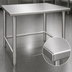 Thumbnail image #3 for Eagle Deluxe Series 30 Inch x 24 Inch Stainless Steel Flat Top Work Table with Tubular Base