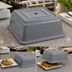 Thumbnail image #4 for Cambro Versa Camcover Square Fiberglass Plate Cover, 8-5/8 Inch Inside, Granite Gray
