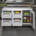 Thumbnail image #4 for Turbo Air Super Deluxe Three-Section Undercounter Refrigerator with Door and Drawers, Front Breathing, 17.6 Cu. Ft.
