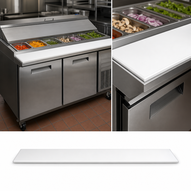 Product image #3 for Beverage-Air 19-Inch White Poly Cutting Board for DP119 Prep Table
